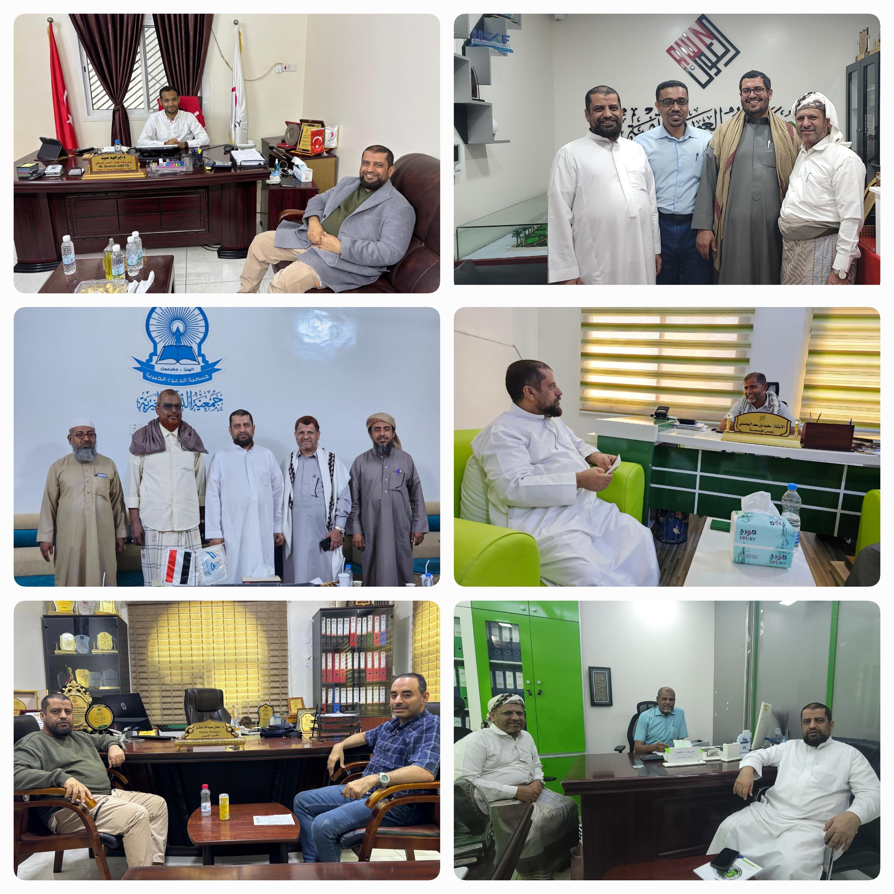 زيارة الدكتور محمد السودي لمؤسسات وجمعيات خيرية في عدة مدن يمنية