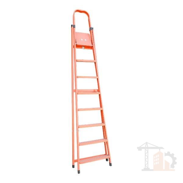 سلم المنيوم 8 درج احمر...